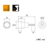 TOP (TOP) Electric Drill Short Socket, Side Length 22mm, Total