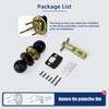 LOQRON Passage Door Knob, Nonlocking Ball Door Knob, Keyless Interior