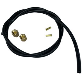 Sellerocity Kit Air Compressor Tube Unloader Hose 40" Compatible With Emglo Jenny 610-1091 Dewalt A12463 Ridgid 17748, Contains Nut & Ferrule With Inserts