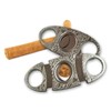 CAM2 Silver Grain Damascus Steel fits most cigars, cigar cutters,