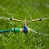 Relaxdays Lawn Sprinkler 360° Garden Irrigation 11m Range Ground Spike
