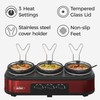 Sunvivi Triple Slow Cooker, Buffet Server & Warmer with 3