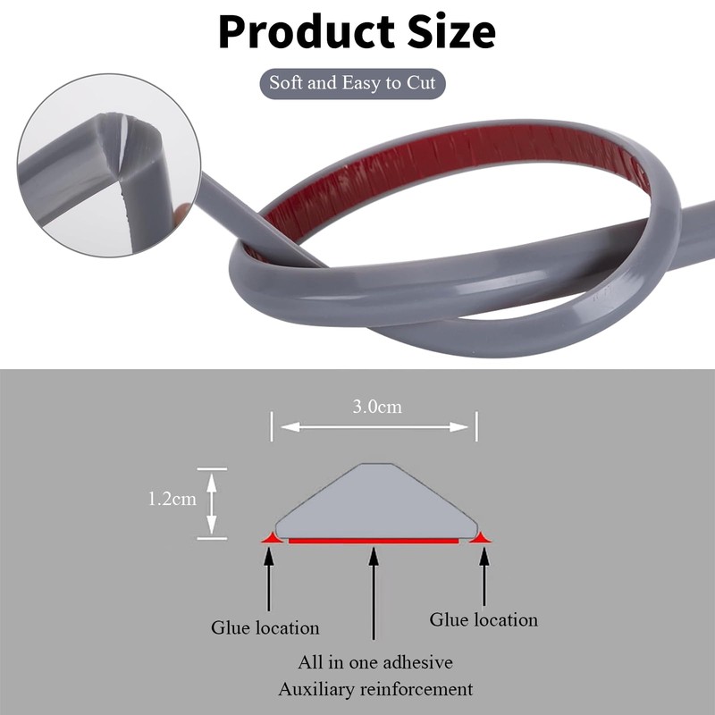 6 FT Collapsible Shower Water Dam, Shower Threshold Water Stopper