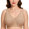 AISILIN Women's Wireless Plus Size Bra Cotton Support Comfort Unlined