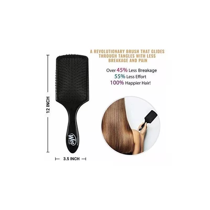 Wet Brush Cepillo Desenredante De Paleta Wet Brush, Negro, 1