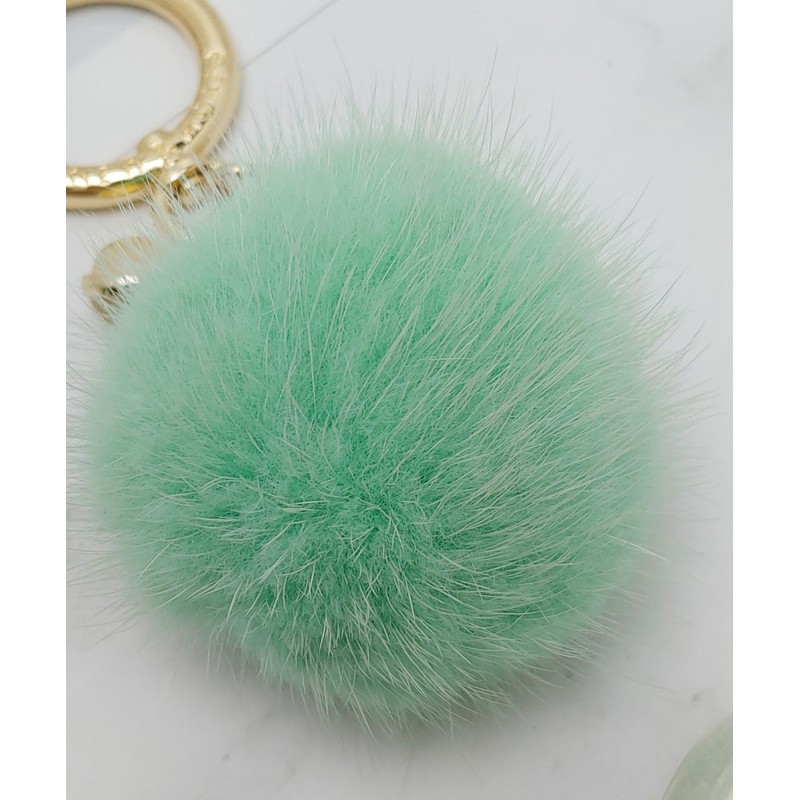 Maia Mya Mink Fur Keyring & Charm Decoration - Mint