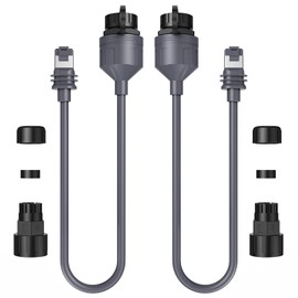 QUIDDITY Starlink Ethernet Adapter, Compatible with Starlink V3/Mini Dishy IP68 Water-Resistant Starlink Extension Cable to RJ45 Female Connectors Coupler for SPX V3 Dish(2 Pack)