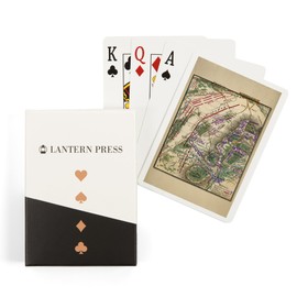 Lantern Press Battle of Gettysburg, (1863), Civil War Panoramic Map (52 Playing Cards, Poker Size Card Deck with Jokers)