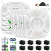 16 Pack Cat Water Fountain Replacement Filters, 8 Pcs Cats