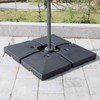 Outsunny Large 4 Piece Square Fillable Weighted Offset Market Patio