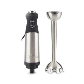 All-Clad Electrics Stainless Steel Immersion Blender 2 Piece Turbo Function 600 Watts Detachable, Variable Speed Control, Hand Blander, 9-1/4-inch
