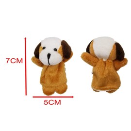 JZK 24 Finger Puppets Set animals family members cute Cloth Plush teaching dolls toddlers party bag fillers Kawaii Plush Finger stuffed toys for kids