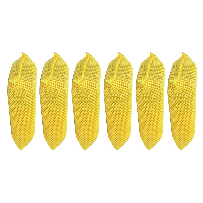 Iconikal 6-Pack, Bug Scrubber Sponge, Yellow, Large Microfiber