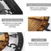 25cm Round Iron Clock Featuring a Running Horse Silhouette in