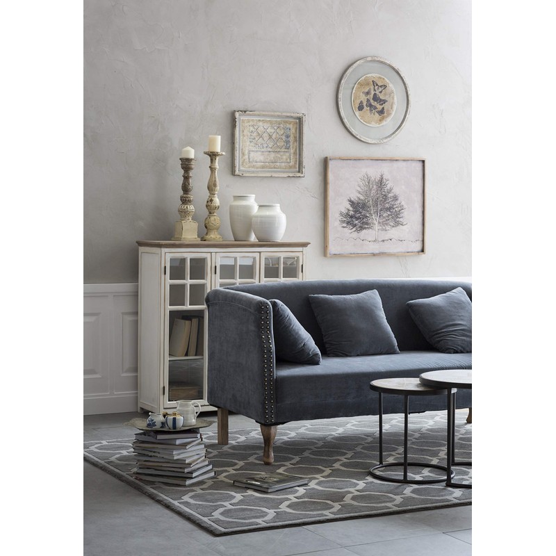 Creative Co-Op Small Round White Terracotta Cachepot, 8 Inch