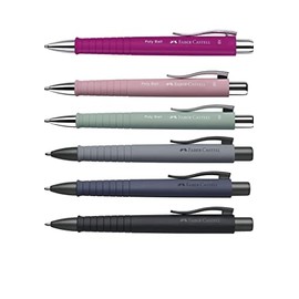 Faber-Castell Poly Ball XB Ballpoint Pen, Pack of 6