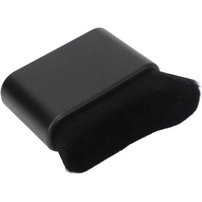 Brocha Bronceadora YUYTE, Pincel Plano Sintético Negro, Nailon, Para Bronceador,