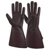 Men's Long Cuff Gauntlets Gloves Piper Drummer Band Gloves (Darkbrown,