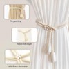SanKristo Curtain Tiebacks 4 Pieces, No Punching Adjustable Length with