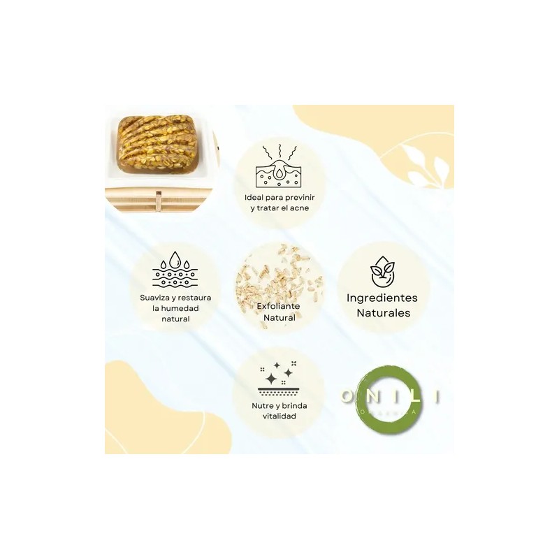 Jabón Artesanal De Avena Natural Corporalfacial Sheló Nabel