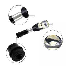 Unbranded JDM Clear White Real Flower Automatic Gear Stick Shift Knob Lever Shifter 18cm