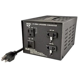 VCT VT-3000J Japanese Voltage Transformer Converter 110 Volt 100v, 3000 WATT, Black