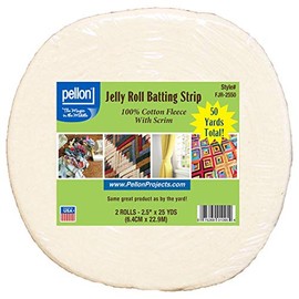 Batting Jelly Roll Strip 2.5 in x 25 yds