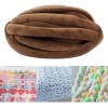 Hilo Grueso Y Voluminoso, Lavable A Mano, Hilo Tubular Café