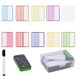Volumoon Pack of 60 Magnetic Strips Writeable, Magnetic Dry Wipe Labels, Reusable Magnetic Labels with Board Wipe, Magnetic Strips for Whiteboards Refrigerators (2.9 x 7.9 cm)