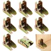 JMIATRY 8PCS Locking Hinges for Folding Table Hinges Brass Gold