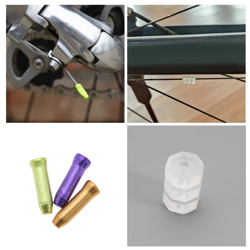 ECSiNG 100Pcs Bike Cable End Caps Replacement Cable Crimp Terminals