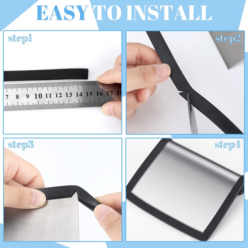 Kingdder U Channel Rubber Edge Trim U Channel Protector Rubber