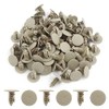 100Pcs 9mm Khaki Plastic Door Fender Bumper Push Rivets Clip