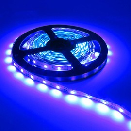 COOBATG Battery Operated lights, Led Strip Lights Battery Powered, Battery Led Light with Led Light Battery Powered Flexible Ribbon Light, 300leds Cool Warming-5M / 16.4ft (Blue)
