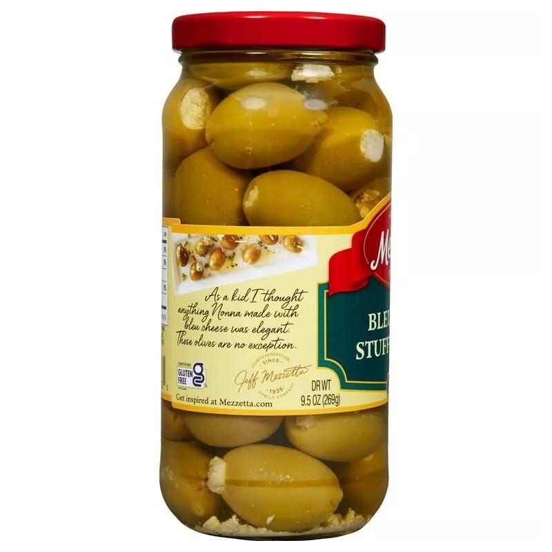 Mezzetta Bleu Cheese Stuffed Olives 9.5 fl oz Jar Brand