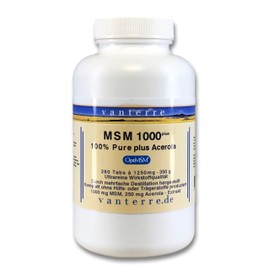 Balchem OptiMSM™* Das reinste, sicherste und qualitativ beständigste MSM der Welt - v a n t e r r e MSM 1000 plus - 280 Tabs
