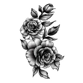 MapofBeauty 2 pcs Fashion Flower Prints Temporary Waterproof Tattoo Sticker