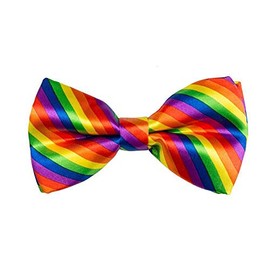 BOLAND BV Boland Bow Tie Pride Rainbow Colour Fancy Dress One Size