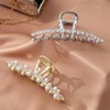 HAIMEIKANG 2 PCs Rhinestone Hair Clips for Women - Metal
