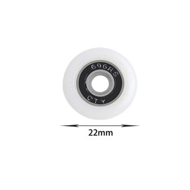 Aoktorkit 8Pcs 22mm Shower Door Wheels Shower Doors Pulley Shower Door Rollers for Bathroom Glass Sliding Door