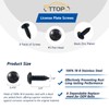 OTTOPO Black License Plate Screws 18-8 Stainless Steel with Phillip