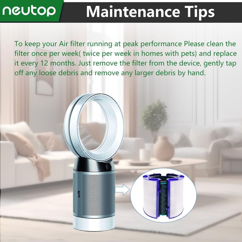 Neutop 360˚ Glass HEPA Filter and Activated Carbon Filter Compatible