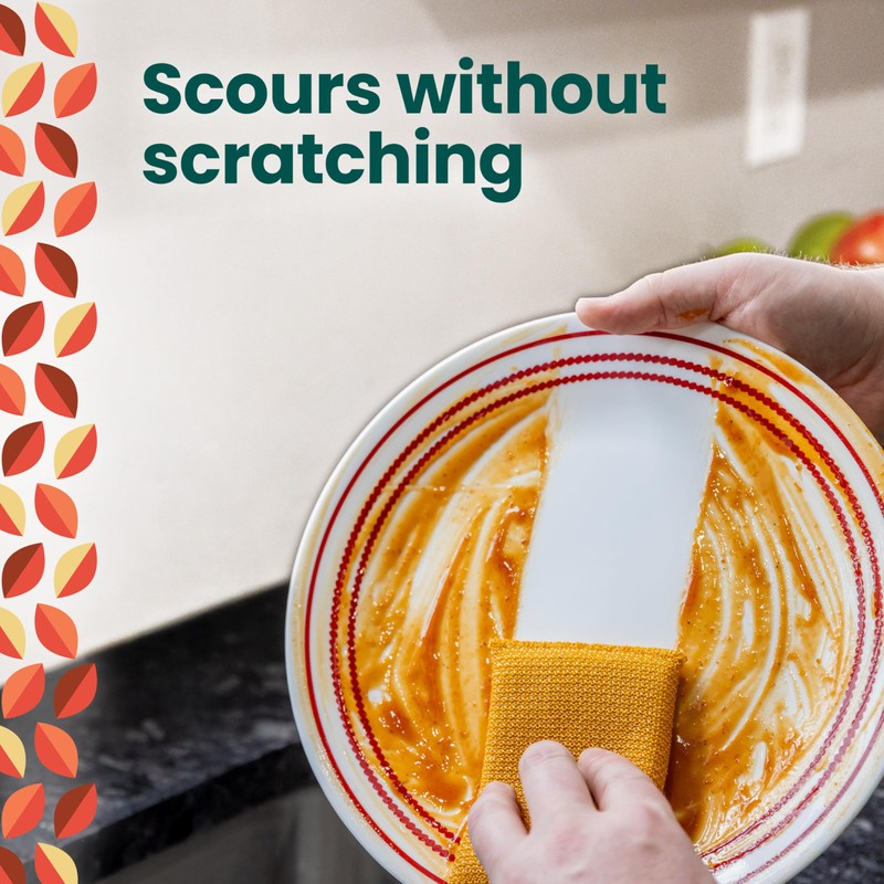 Scotch-Brite Harvest Dobie Scrubbing Pads, Non-Scratch Kitchen Sponge for Cleaning