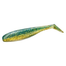 Daiwa Shad Tail Worm Ricky Shad 3.5 Clear Moss Gold