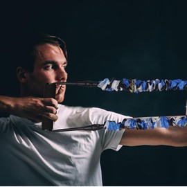 MiOYOOW Bow Trainer for Archery, Archery Band, Arm Strength Exercise Band, 15/25/35 Pound, Highly Elastic Archery Training Band for Strength Training of the Arms