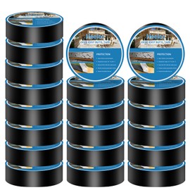 Heelos Joist Tape for Decking 1-5/8''×50',20 Pack Weather-Resistant Butyl Deck Joist Tape,Waterproof Joist Decking Tape for Flashing Deck Joists and Beams Building Joists, Black