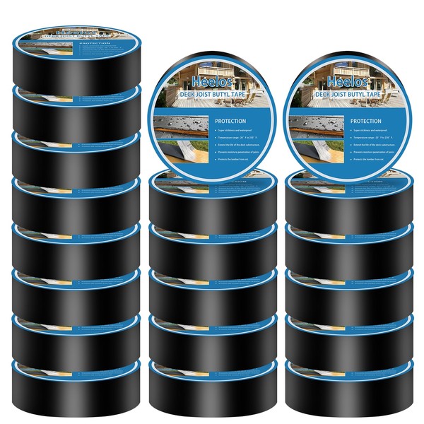 Heelos Joist Tape for Decking 1-5/8''×50',20 Pack Weather-Resistant Butyl Deck