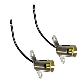 SHMZK 2PCS Car Light Bulb Socket, BA15S 1156 LED Bulb Socket Holder Adapter with Wire Connector, 1156 Turn Signal Light Snap-in Plug Automotive LED Bulb Socket for Car Truck SUV (Long Bracket)