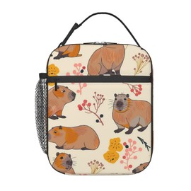 VANZEV Capybara Lunch Box for Adults Women Girls Boys Kids Cute Animal Lunch Box Insulated Cooler Reusable Lunch Bag Container Gifts for Work Office Picnic Travel School