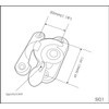 QCAA Steel Window Sash Lock, CTC 2", Satin Nickel, 12